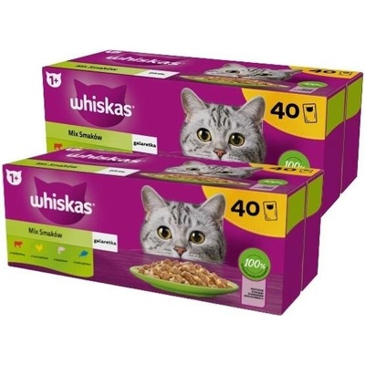 Whiskas Výběrové menu hovězí kuře losos tuňák v želé 80 x 85 g