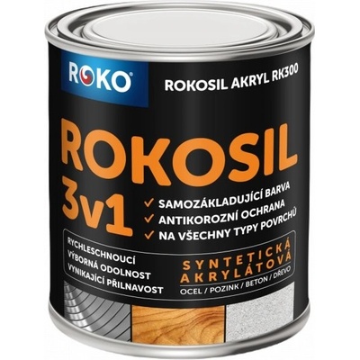 Rokospol Rokosil Akryl RK300 3v1 samozákladující ČSN 4550 3L