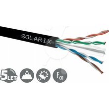Solarix SXKD-6-UTP-PE CAT6, UTP, drot, PE, 500m, černý