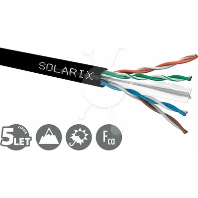 Solarix SXKD-6-UTP-PE CAT6, UTP, drot, PE, 500m, černý