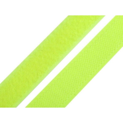 Suchý zip háček + plyš šíře 20 mm (5087) žlutozelená neon