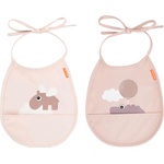 Done by Deer Комплект лигавници с джоб Done by Deer - Happy clouds, powder, 2 броя (1343441) - baby