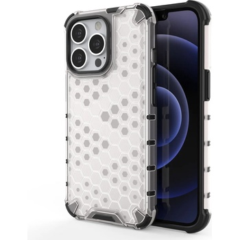 HQWear Удароустойчив кейс от ТРU материал Honeycomb за Apple iPhone 13 Pro, Прозрачен (KXG0020699)