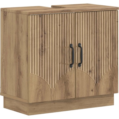 vidaXL Шкаф за мивка в баня HOORN Дъб артизан 59, 5 x 31, 5 x 56 см (897234)