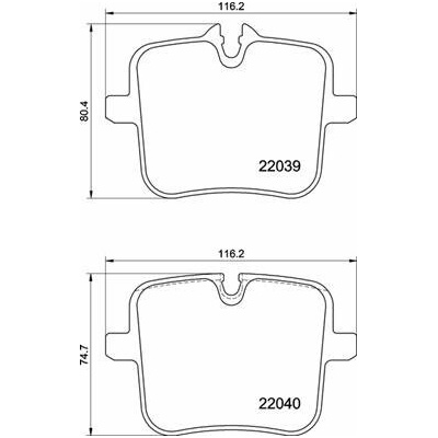BREMBO Súprava brzdových doštičiek P 06 109