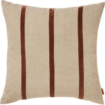 ferm LIVING Декоративна възглавница Senti раирана 50 x 50 см тъмнокафява (1104269952)