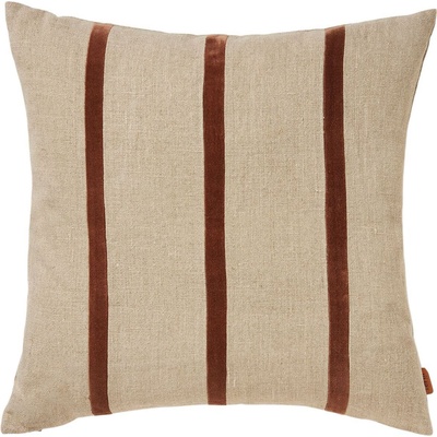 ferm LIVING Декоративна възглавница Senti раирана 50 x 50 см тъмнокафява (1104269952)