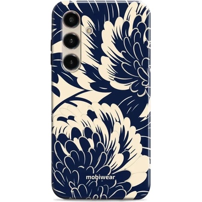 Mobiwear Elite Pro Samsung Galaxy S24 EA40E Modré a béžové květy – Hledejceny.cz