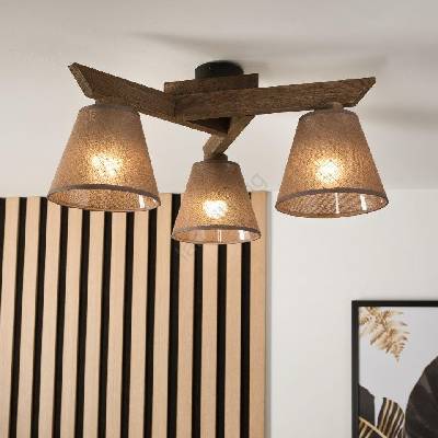 Brilagi - LED плафониера ANTHONY 3xE14/40W/230V дъб орех/кафяво (BG1453)