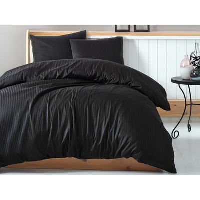 Cottonbox obliečka bavlna satén Stripe black 140x220 70x90