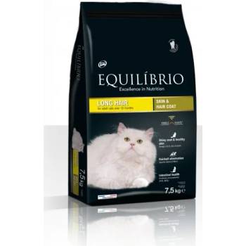 Equilibrio Adult Cat Long Hair - Пълноценна храна за израснали дългокосмести котки 7, 5 кг, Франция