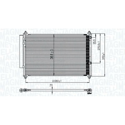 Kondenzátor klimatizace MAGNETI MARELLI 350203850000