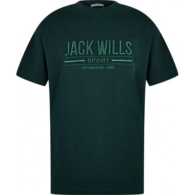 Jack Wills Тениска Jack Wills Men's JW Logo Regular Fit T-Shirt - Evergreen