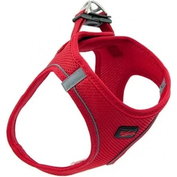 Image 1 of DUBEX air mesh harness - нагръдник за куче с мека мрежа и светлоотразителни елементи, обиколка врат 28-30 см, обиколка гърди 32-36 см, размер xs - червен, Турция - 51706-vr07