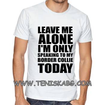 Image 1 of Fruit of the Loom Тениска с надпис - Leave me alone