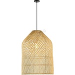 Immax 08259L - Пендел PELO 1xE27/40W/230V Ø 35 см ратан (IM1351)
