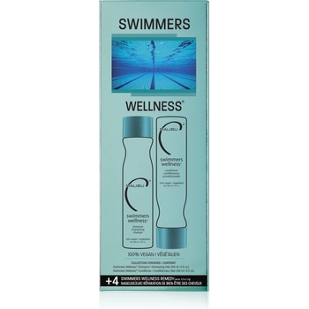 Malibu Swimmers Wellness Collection šampon 266 ml + kondicionér 266 ml + wellness sáčky 4 kusy dárková sada