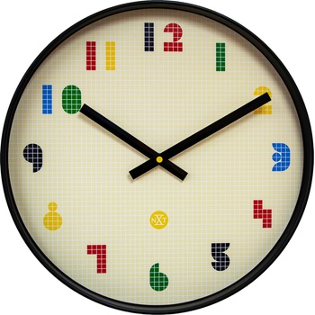 NeXtime Стенен часовник Bit 35 см цветен (7371)