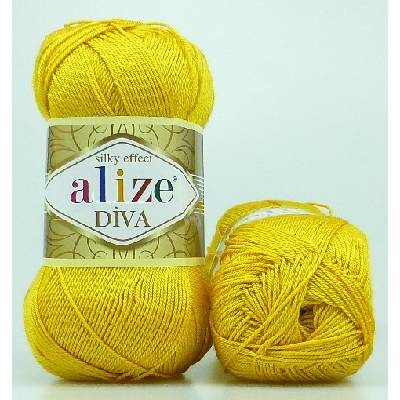 Alize příze Diva 488 sytě žlutá
