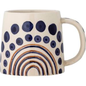 Bloomingville Тъмносиньо-бежова чаша от фаянс 515 ml Shama - Bloomingville (82060441)