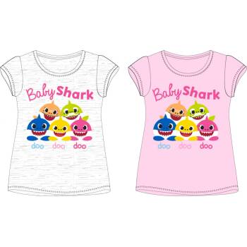 Baby Shark licence Dívčí tričko Baby Shark růžová