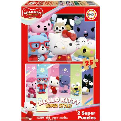 EDUCA Drevené Hello Kitty 2x25 dielov