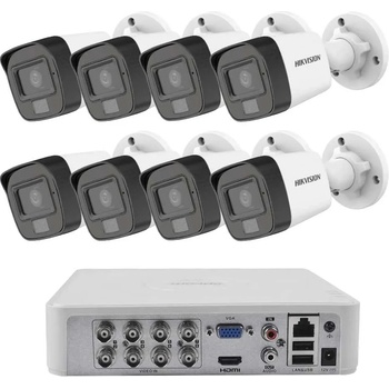 HIKVISION Комплект ZK8730E 8 Камери Full HD с Хибридна Светлина 30m и AcuSense (ZK8730E)