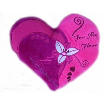 Плюшено сърце с лилиум