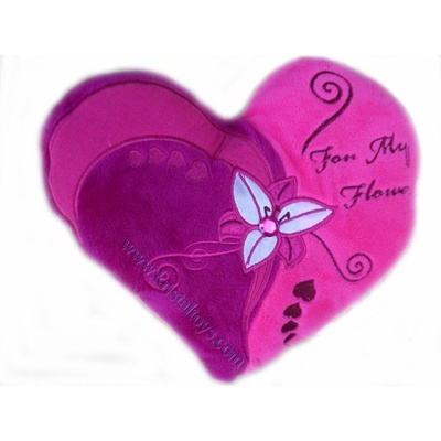 Плюшено сърце с лилиум