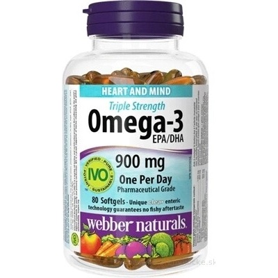 Webber Naturals Omega-3 900 mg, tobolky, 80 ks – Hledejceny.cz