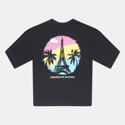 Rose London Тениска Rose London Dreamscape T-shirt - Black