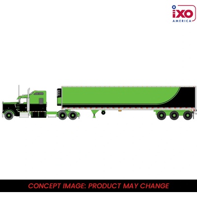 IXO Kenworth W900 1990 s návěsem Zelená/Černá 1:64