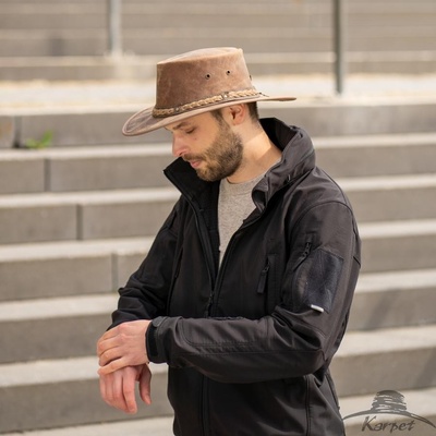 Kožený stetson Barmah hats hladký olejovaný hnědá originál – Sleviste.cz