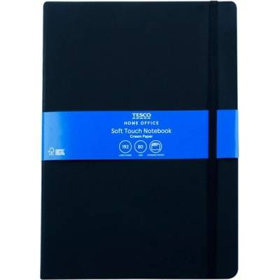 Tesco Home Office Black Soft Touch sešit