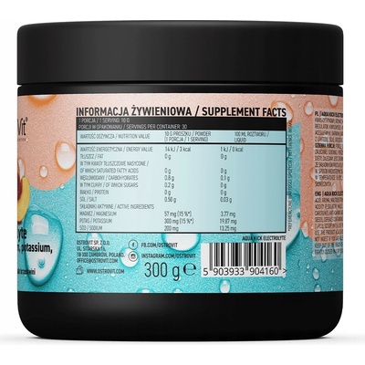 OstroVit Electrolyty 300 g broskev