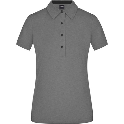 James & Nicholson Elegantná dámska polokošeľa JN969 Svetlošedý melír