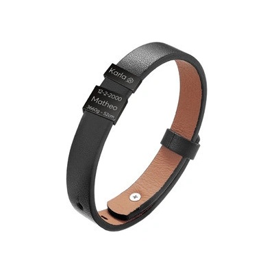 Šperky4U Personalizovaný pánský kožený náramek OPA227