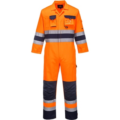 Portwest TX55 kombinéza Nantes Hi Vis oranžová Navy