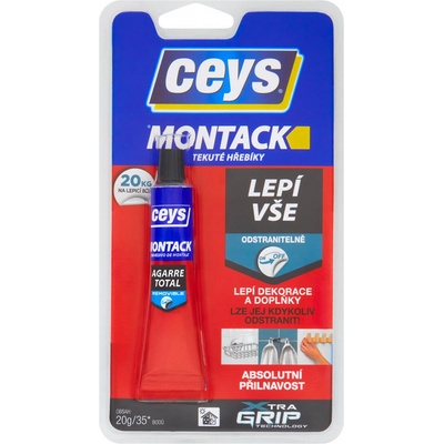 CEYS lepidlo montážní 20g MONTACKCEYS tekuté hřebíky, odstranitelné MAT505423 – Zbozi.Blesk.cz