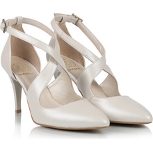 Tanečné kožené lodičky XENA Svetlobéžové