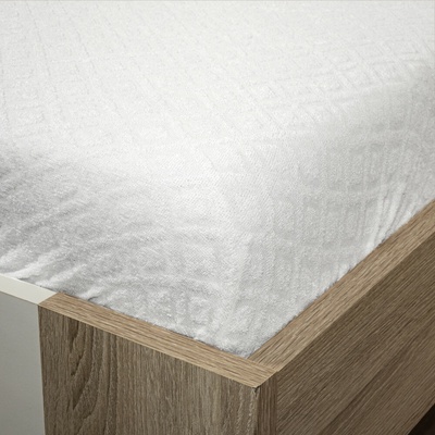 Homa žakar new prostěradlo bílé 180x200