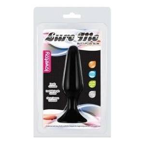  Black Silicone Butplug with Flat End