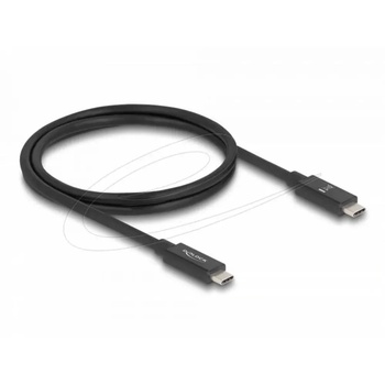 Delock Кабел E-Marker USB-C, 80 Gbps, 16K 60 Hz, PD 3.1 240 W, 1 m, черен (DELOCK-81211)
