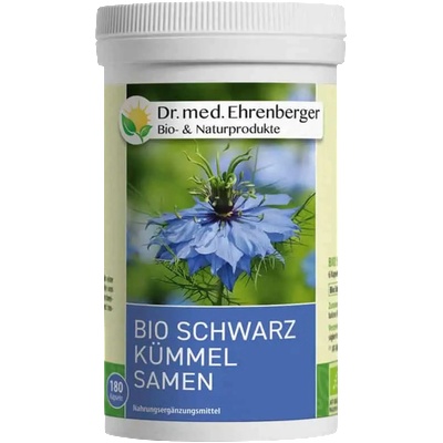 Dr. Ehrenberger Naturprodukte Био Семена от черен кимион, капсули - 180 капсули
