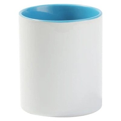Stojan na psací potřeby keramický s barevným vnitřkem - světle modrá sublimace termotransfer