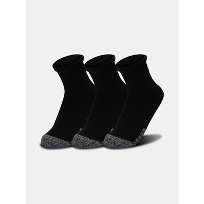 Under Armour Unisexové UA Heatgear Quarter 3 páry Čierna