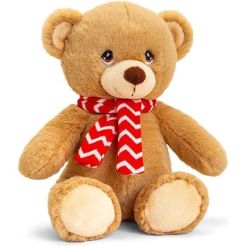 Keel Toys Keeleco, Мече с шалче, плюшена коледна играчка, 25 см, Keel Toys