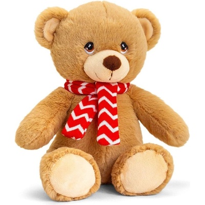 Keel Toys Keeleco, Мече с шалче, плюшена коледна играчка, 25 см, Keel Toys