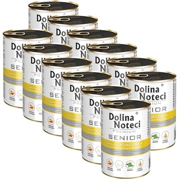 Dolina Noteci Premium Senior Богат с Пиле с Моркови и Босилек 12 x 400 г
