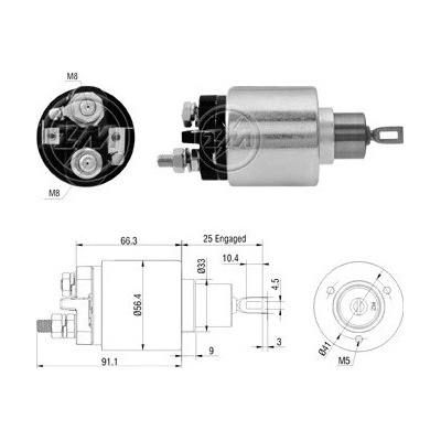 Spínač startéru 0001107073 Bosch 2339303254